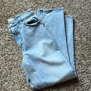 A&f light wash high rise jeans